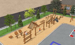 Parcours d'hébertisme du futur parc école